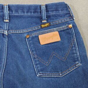 Wrangler VTG Jeans Mens 36x32 Fits 32x29 Blue 947STR Bootcut Cowboy Cut USA Made